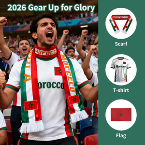 Gahumi 2026 Canada Mexico Usa Soccer Morocco <b>Fan</b> Scarf China Made Football Soccer Scarves Wholesale - Product Image 1