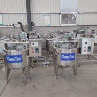 Machine de pasteurisation du lait à petite échelle de 100 L, cuve de fabrication de fromage, cuve à fromage à température contrôlée