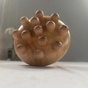 Хит продаж, 2025 Грибная чашка, контурный ролик для тела, лимфатическая дренажная терапия Gua Sha, деревянный триггерный массажер - Product Image 3