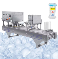 Machine automatique de remplissage et de scellage pneumatique en acier inoxydable 304 pour gobelets de boissons, de poudres et de glaçons