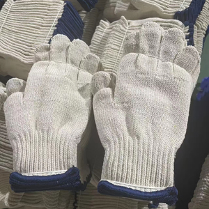 ถุงมือทำงานกันลื่น 600 กรัม-800 กรัม/โหล 10 กรัม TC Cotton  ทนทานต่อการสึกหรอ  พร้อมปลอกแขนนิรภัย ระบายอากาศได้ดี สำหรับผู้ชาย ผลิตโดยผู้ผลิตถุงมือสำหรับงานหนัก - Product Image 1