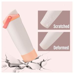 Bouteille d'eau avec paille sans BPA de 19 oz, 20 oz, 24 oz, 30 oz, 40 oz, en plastique de qualité alimentaire avec coussinet en silicone antidérapant pour enfants et adultes, idéale pour l'extérieur - Product Image 4