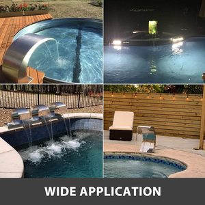 Fontaine de jardin extérieure en forme de lune en acier inoxydable 304, <span class=keywords><strong>cascade</strong></span> de <span class=keywords><strong>piscine</strong></span> Spa Jet <span class=keywords><strong>piscine</strong></span> <span class=keywords><strong>cascade</strong></span> étang <span class=keywords><strong>lame</strong></span> d'eau - Product Image 5