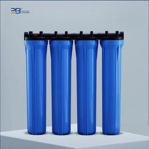 Cao cấp 4 giai đoạn <span class=keywords><strong>20</strong></span> "<span class=keywords><strong>x</strong></span> 2.5" mỏng/mỏng màu xanh Hệ thống lọc nước với đồng/Nhựa cổng và cờ lê cho <span class=keywords><strong>x</strong></span>ử lý nước. - Product Image 1