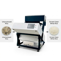 Machine de tri intelligente par vision IA pour riz, blé, maïs, arachides, haricots et légumineuses, par couleur, forme et grain, avec un taux de tri de 99,99%