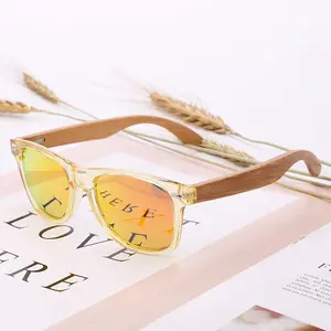 Новинка 2023, бамбуковые и деревянные очки, поляризационные солнцезащитные очки, прозрачные Модные солнцезащитные очки унисекс