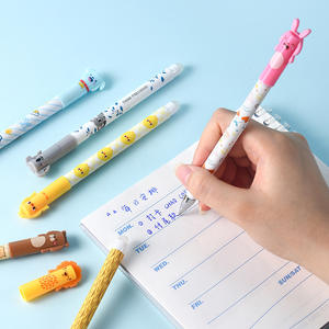 ปากกาเจลความร้อนลบได้รูปการ์ตูนน่ารักสำหรับใช้ในสำนักงานหรือนักเรียนหมึกสีน้ำเงินสีดำขนาด0.5มม. ทำจากพลาสติกใหม่ในร้าน - Product Image 3