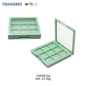 Boîte de poudre en gros, emballage transparent en plastique pour palette de fards à paupières, étui en plastique vert pour palette de fards à paupières - Product Image 4