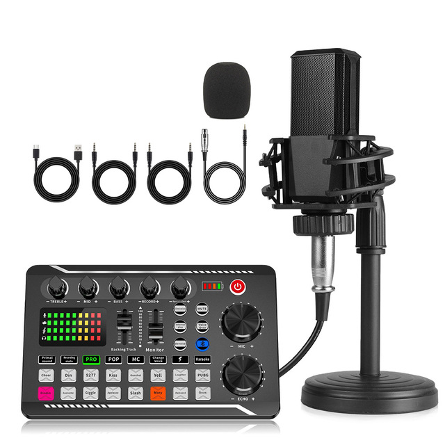 CE Certified English Podcast Equipment Set 240 Microphone Live Broadcast Use 20Hz-20KHz Frequency Response 70dB