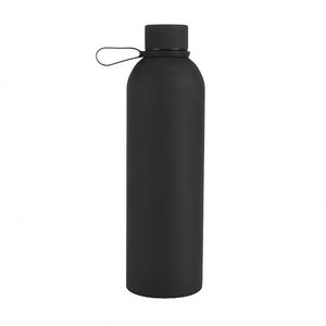 Stock Food Grade Hot Selling Travel <b>Small</b> Mouth Rubber Paint Stainless Steel Water <b>Bottle</b> Flask With Silicone Carry Handle - Product Image 6