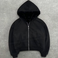 Veste à capuche pour hommes personnalisée éclaboussures de peinture avec fermeture éclair en haut de la neige fourrure imprimé Boxy guépard léopard surdimensionné double couche sweat à capuche réversible