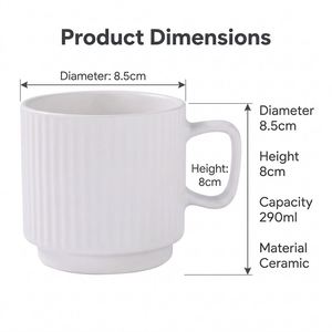 Best Sale Personalized Porcelain Ceramic Coffee <b>Mugs</b> Custom Logo <b>Stackable</b> Nordic Style High Temperature Resistant Wedding Party - Product Image 4