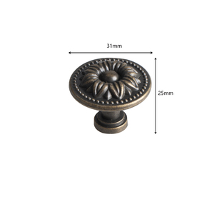 Poignée ronde de tiroir monotrou en bronze de <span class=keywords><strong>style</strong></span> simple et moderne pour armoires de cuisine et portes de commodes antiques européennes - Product Image 6