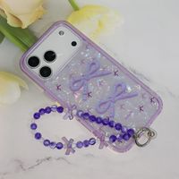 Étui de téléphone portable antichoc avec bracelet à nœuds papillon pour 11/12/13/14/15/16/17 Pro Max, coque de téléphone à nœuds papillon pour 14 Pro