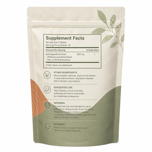 Complément alimentaire de haute qualité à base d'ashwagandha végétalien, haute concentration 3000 mg, comprimés pour adultes, pour le soutien immunitaire et l'énergie - Product Image 6