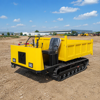 Mini-dumper sur chenilles 3 tonnes, petit dumper sur chenilles pour travaux d'ingénierie, dumper sur chenilles diesel hydraulique tout-terrain