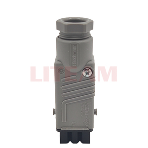 Connecteur d'alimentation ST Series STAK 3 N d'origine, connecteur industriel de qualité industrielle, connecteur droit, protection contre les tensions, 3 broches + PE, boîtier gris - Product Image 2