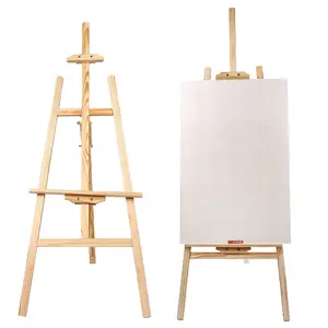 China Wholesale pine wood art easel for painting artist easel display stand wooden adjustable easel