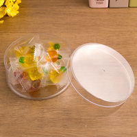 Boîte ronde en plastique transparent de qualité alimentaire avec couvercle, pour bonbons, viande, biscuits, boîte ronde moulée par injection, vente en gros