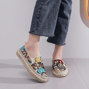 Sh11373a Toile Plate-forme Espadrilles Chaussures Femmes Espadrilles Casual Mocassins Chaussures - Product Image 3