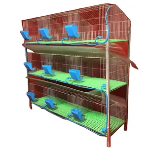 Factory supply 2,6,9,12 doors large rabbit commercial farming doe growners galvanized rabbit cage