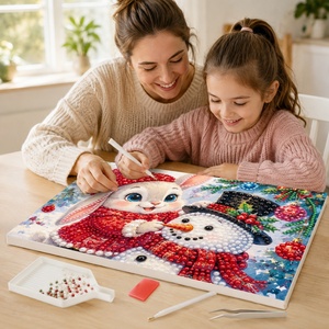 Nuova Versione <span class=keywords><strong>di</strong></span> Quadri da Parete, Oggetti Decorativi Artigianali, Set <span class=keywords><strong>di</strong></span> Disegno <span class=keywords><strong>per</strong></span> <span class=keywords><strong>Adulti</strong></span> e Bambini, Quadro con Coniglio Natalizio, Pittura con Perle 5D - Product Image 5
