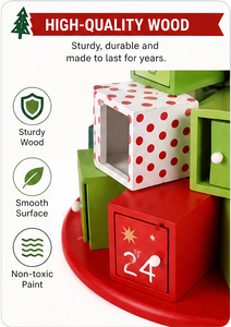 Stackable Tree Shaped Christmas Advent Calendar <b>Box</b> Rigid Cardboard <b>Empty</b> Mystery Blind <b>Box</b> <b>for</b> Surprise Holiday <b>Gift</b> Wholesale - Product Image 2