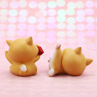 Nette glückliche Shiba Inu Welpe Auto Innendekoration Auto Ornament Cartoon Backen Kuchen Dekoration