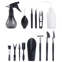 Mini kit d'outils de bricolage d'intérieur, ensemble de pots à succulentes et bonsaïs en plastique robuste avec terre et graines, conception OEM personnalisable