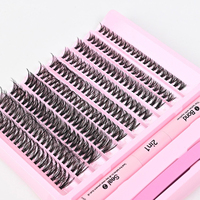 Kit de cils en grappe DIY 30D-100D, courbure D, longueurs mixtes, cils individuels PBT, pince à cils, étiquette privée OEM, vente en gros