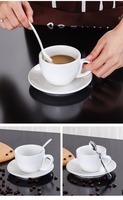 Fabricants numérique, service de tasses à café en céramique avec soucoupes, vente en gros, LOGO personnalisé