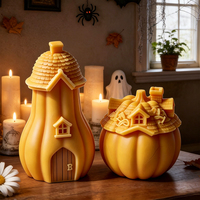 Fournisseur de bougies N-240, bougies parfumées en forme de maison de citrouille mignonnes pour Halloween, bougies en cire de soja faites à la main pour cadeaux d'Halloween
