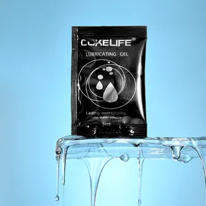 Kokelife – Sachet Portable de 5g de lubrifiant végétalien pour usage personnel, à base d'eau, en Silicone, Gel de préservatif, lubrifiant de qualité alimentaire