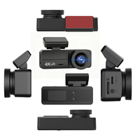 Kamera Dasbor CPT Mini 4K GPS Lensa Ganda WiFi APP Live Depan/Belakang Penglihatan Malam Hari Blackbox Mobil DVR Kontrol Jarak Jauh G-Sensor