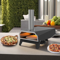 Four à pizza au bois moderne de qualité supérieure Eureka SN12M-R en acier inoxydable, surface de cuisson de 12 pouces pour restaurant, utilisation en extérieur, finition poudrée