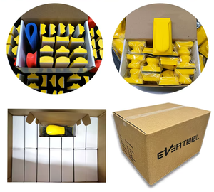 EVERTOOL Bloc de ponçage abrasif poli avec poignée, support de papier abrasif <span class=keywords><strong>pour</strong></span> <span class=keywords><strong>ponceuse</strong></span> manuelle murale, outil <span class=keywords><strong>pour</strong></span> le bois et les verres - Product Image 6