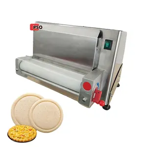 Máquina comercial automática de mesa para massa de pizza, laminador elétrico automático de massa 220V, laminador de rolo de massa