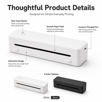 Impresora Térmica Portátil GD80 A4, Conexión Bluetooth y USB a PC para Impresión de Documentos
