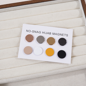 Broche magnétique pour hijab, boucle magnétique plate, fixation puissante pour foulard en soie, châle, hijab pour femme, décontracté, toutes saisons, en zinc - Product Image 6