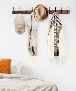 Factory Custom <b>Wall</b> <b>Hanging</b> Wooden Garment Hook Holder OEM ODM Bespoke Multi-Purpose Non-Folding Precision-Made <b>Storage</b> - Product Image 3