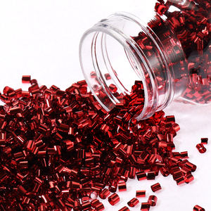 Forme spéciale de paillettes, tube circulaire en plastique, perles de bingsu, paillettes pour bricolage - Product Image 1