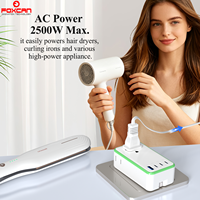 Adaptateur de voyage Foxcan 3 prises AC ultra-mince 70W PD à charge rapide avec 3 ports USB-C + 1 port USB-A pour ordinateur portable et appareil photo