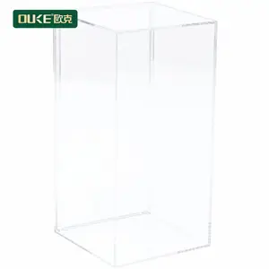 Hoge Kwaliteit Luxe Design Clear Tall Acryl Display Box Groothandel