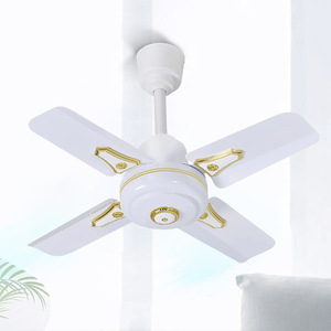 Eurotech 2025 nuevo diseño 24 pulgadas ventilador de techo blanco cuatro <span class=keywords><strong>bades</strong></span> de Metal Industrial eléctrico Mini ventilador de techo decorativo Home Hotel - Product Image 2