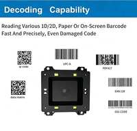Módulo Lector de Códigos QR Integrado de Montaje Fijo, Motor de Escaneo de Códigos de Barras 2D, Compatible con Códigos de Pantalla para Kioscos de Autoservicio y Máquinas Expendedoras