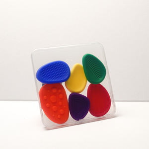 6er Pack Sensorische Zappel steine für Kinder-Weiche strukturierte Sorgens teine gegen Autismus, Angst abbau und Stress abbau - Product Image 4