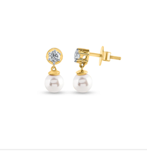 Pendientes de gota de diamantes de oro de lujo con detalles intrincados para moda de alta gama y ocasiones DE LA India - Product Image 6