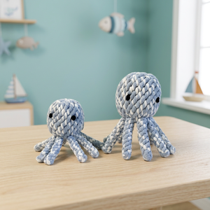 Kai l'Polpo, Giocattolo da Masticare Durevole in Cotone Riciclato per Animali Domestici - Uso Interno per Masticatori Leggeri e Medi - Product Image 3