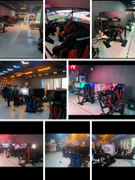 Sim Racing Cockpit Configuración completa 6 Dof 3 Pantalla Asiento único Simulador de carreras de karts en casa