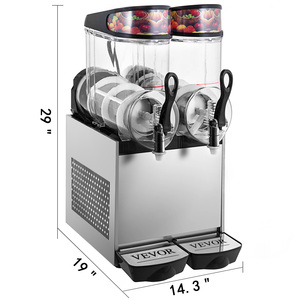 700瓦商用双碗全尺寸雪泥冷冻饮料机12L * 2冰汁分配器 - Product Image 3